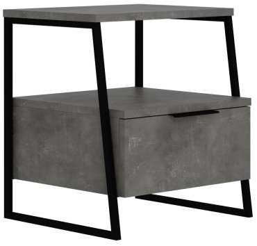 Houseland Nočný stolík Pal retro sivý