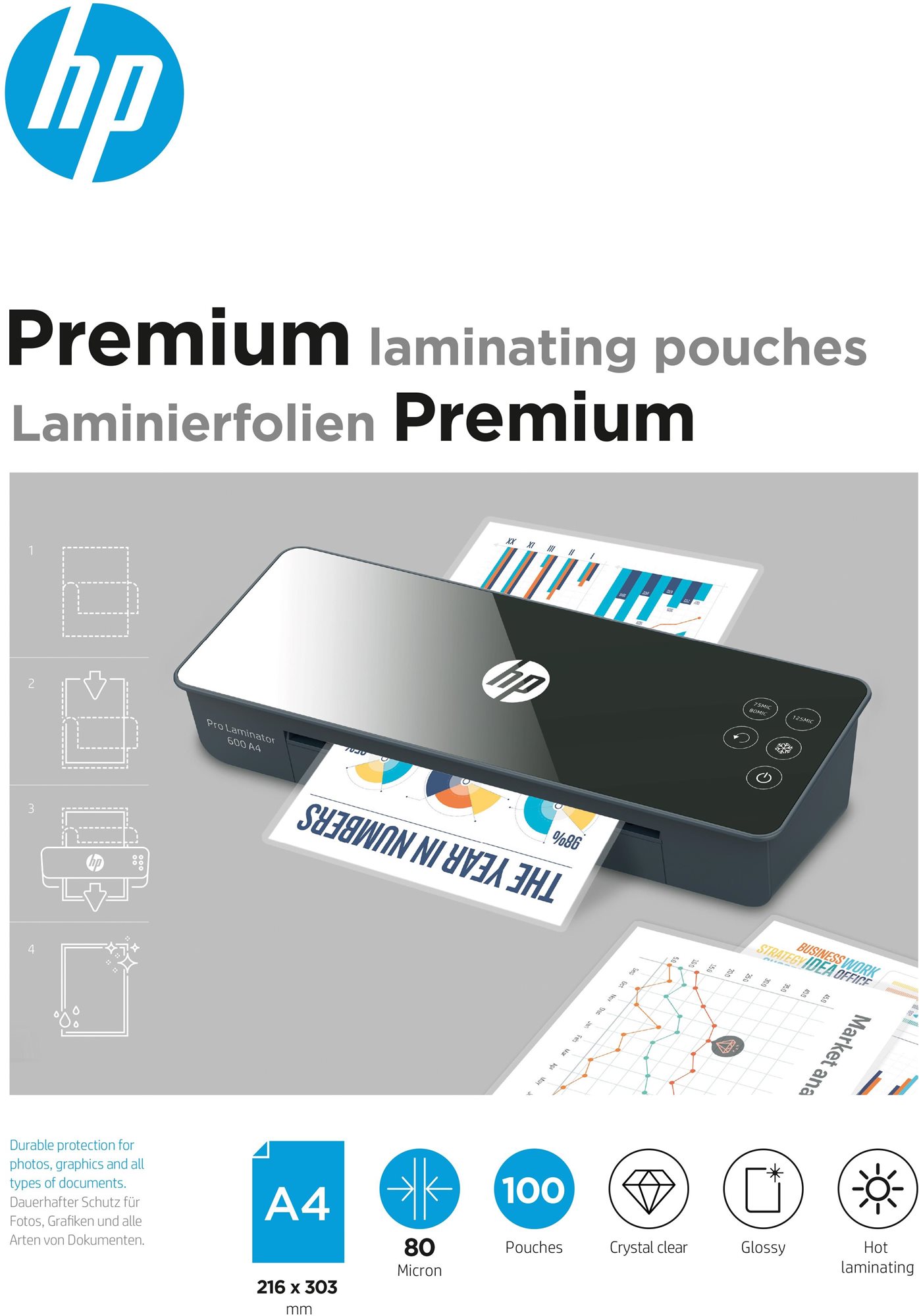 HP Premium A4 80 Micron, 100 ks