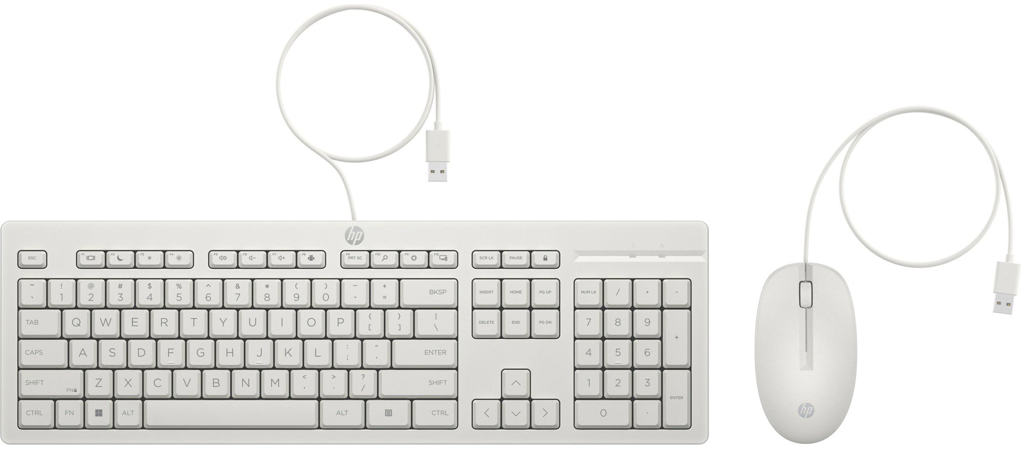 HP 225 Wired Mouse and Keyboard Combo G2, biela – CZ/SK