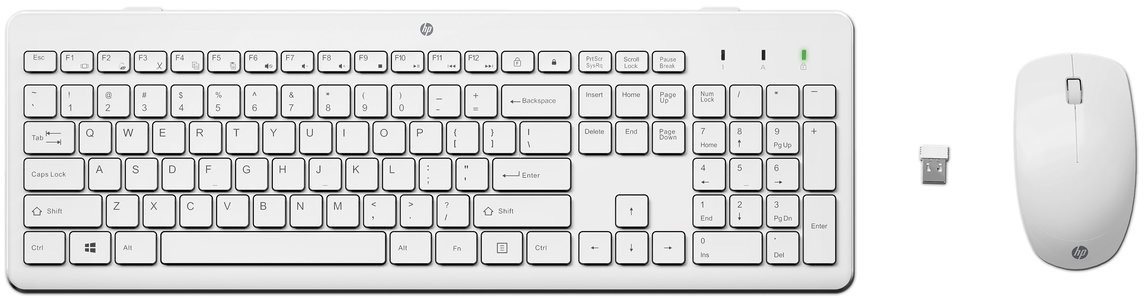 HP 230 Wireless Mouse Keyboard White – CZ/SK