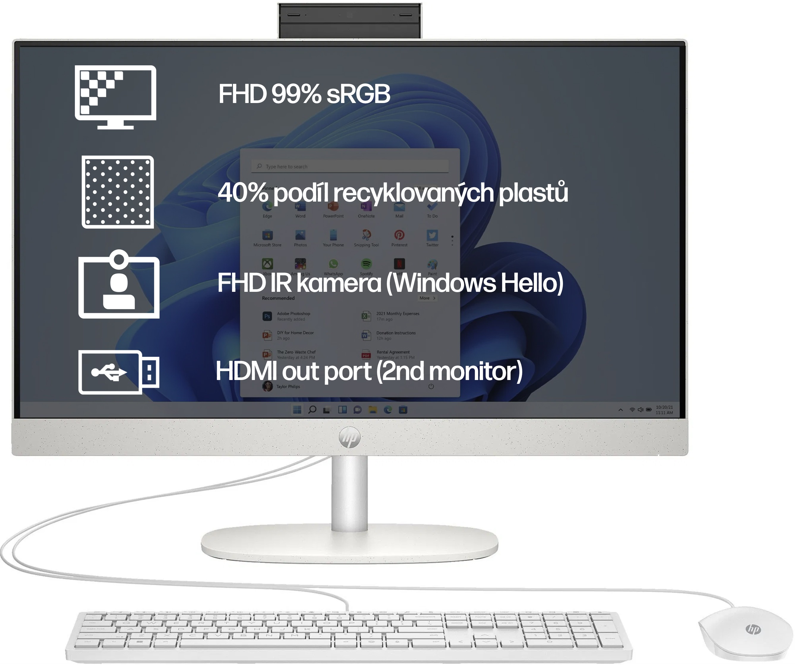 HP 24-cr0002nc White