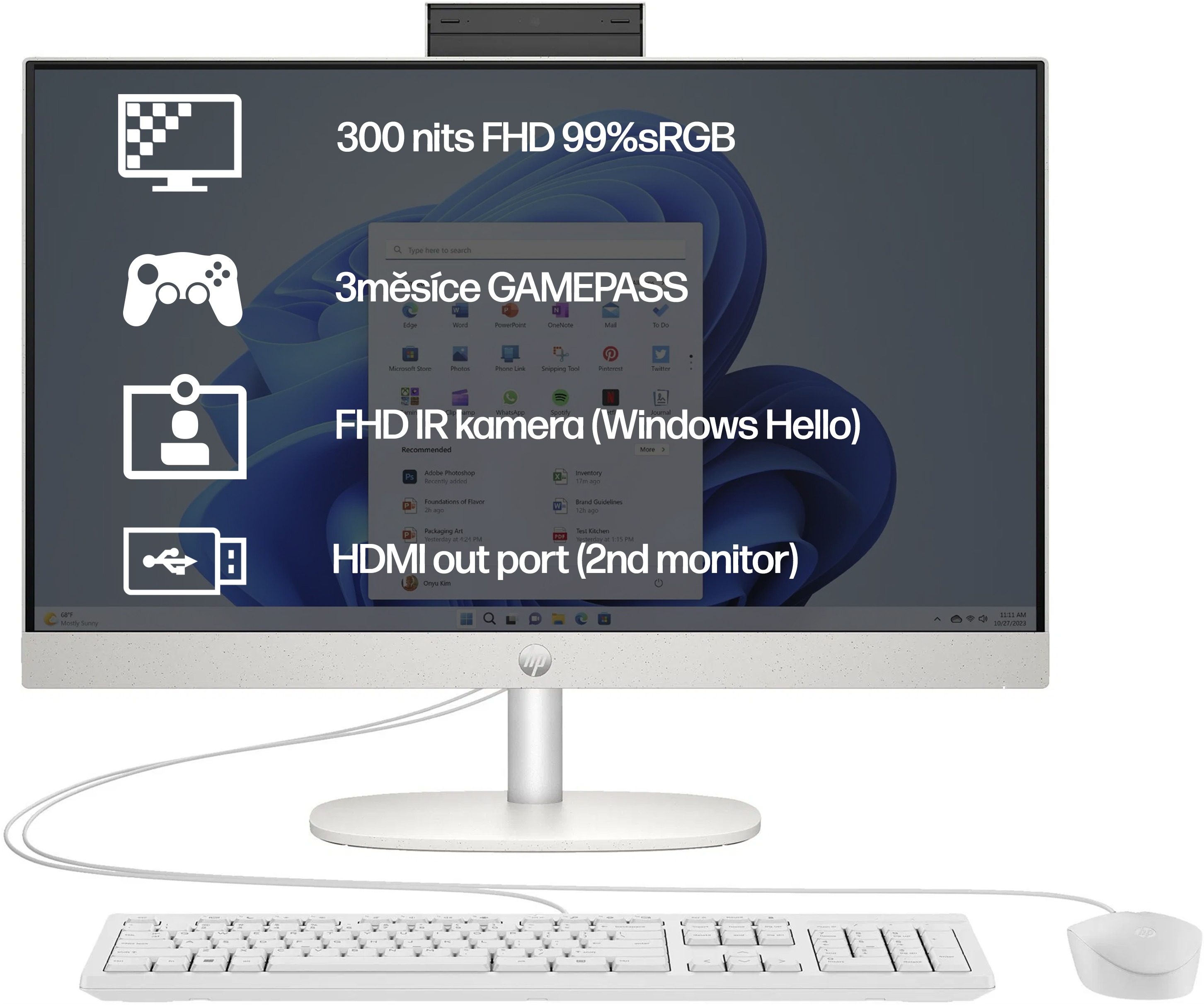 HP 27-cr0914nc White