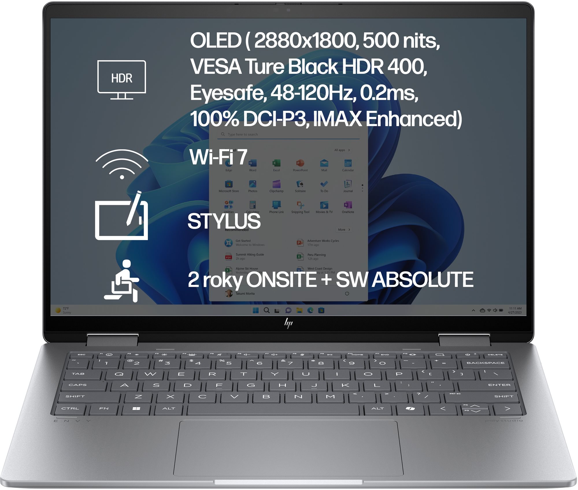Repasované – HP ENVY x360 14-fa0003nc Grey Celokovový