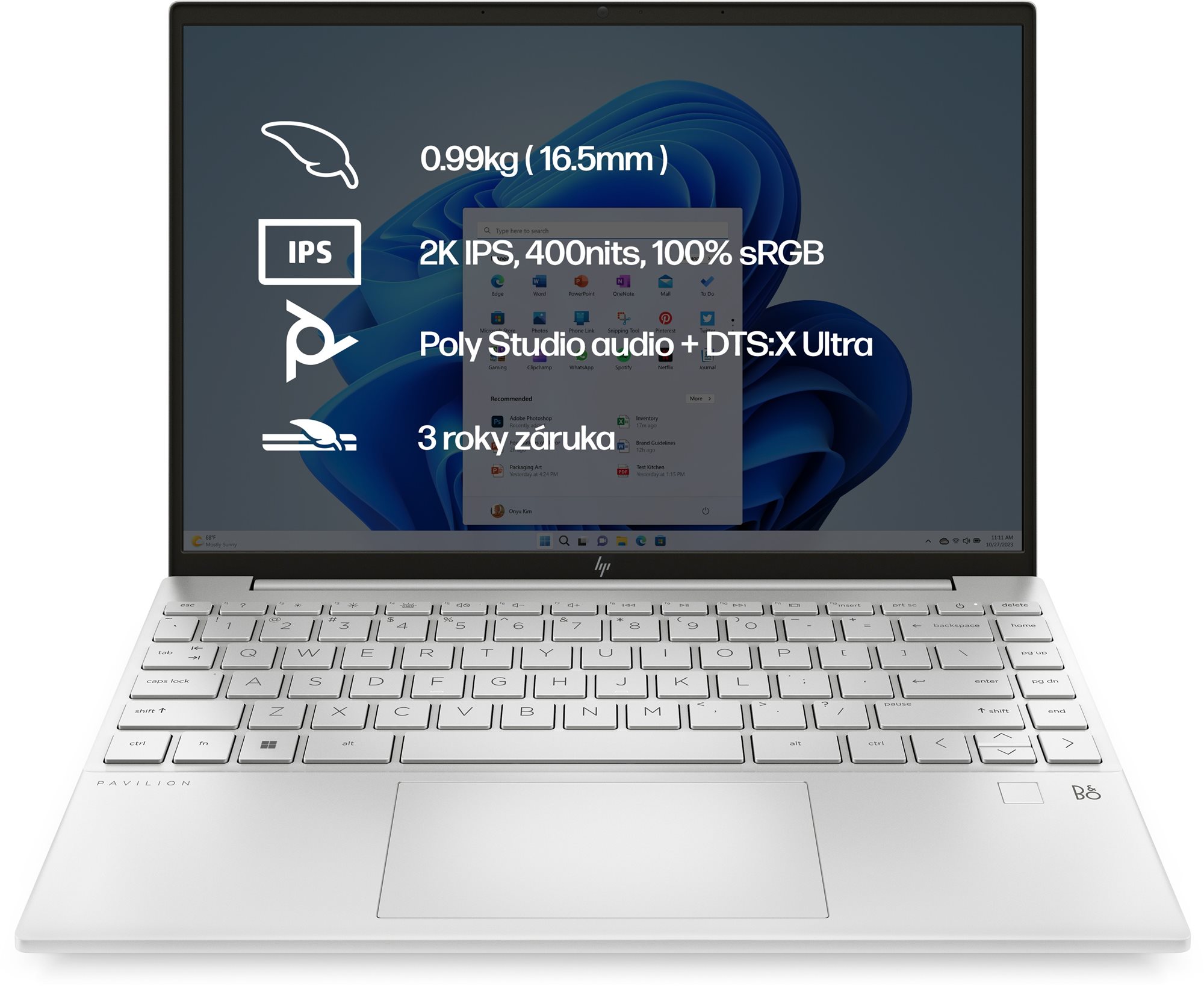 Repasované – HP Pavilion Aero 13-bg0000nc Natural Silver Celokovový