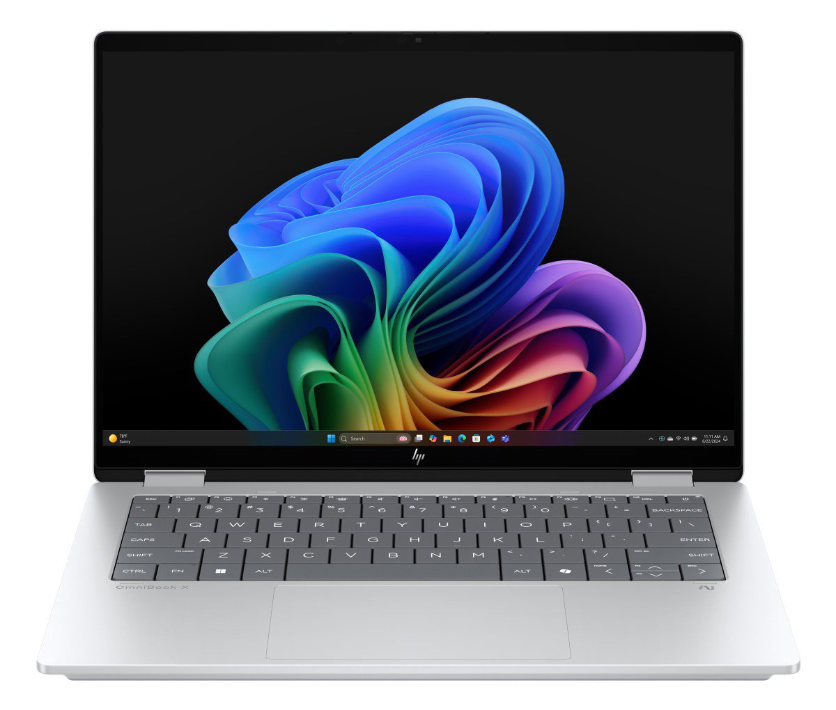 HP OmniBook X Flip AI 14-fm0003nc Glacier Silver