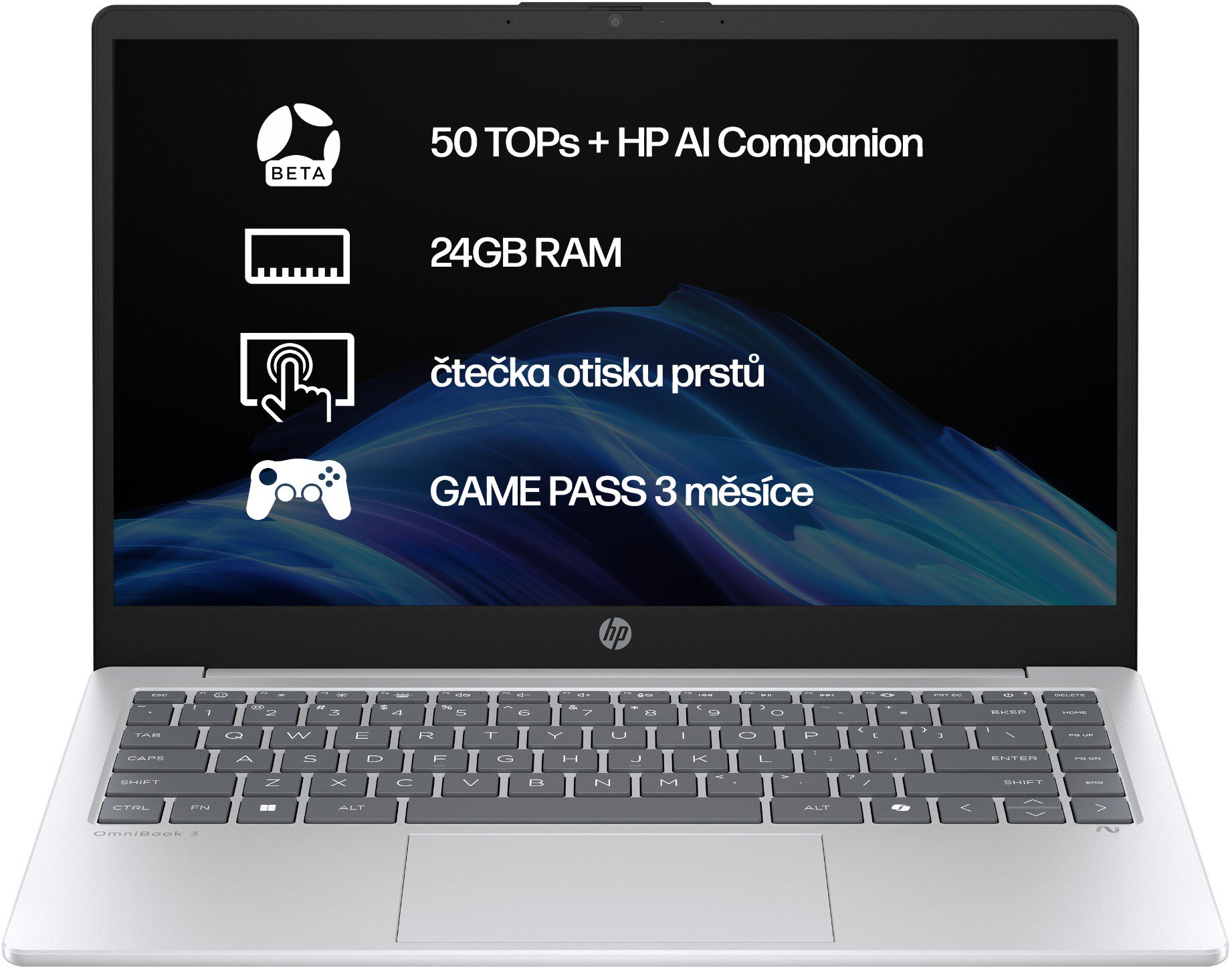 HP OmniBook 3 AI 14-ha0002nc Glacier Silver