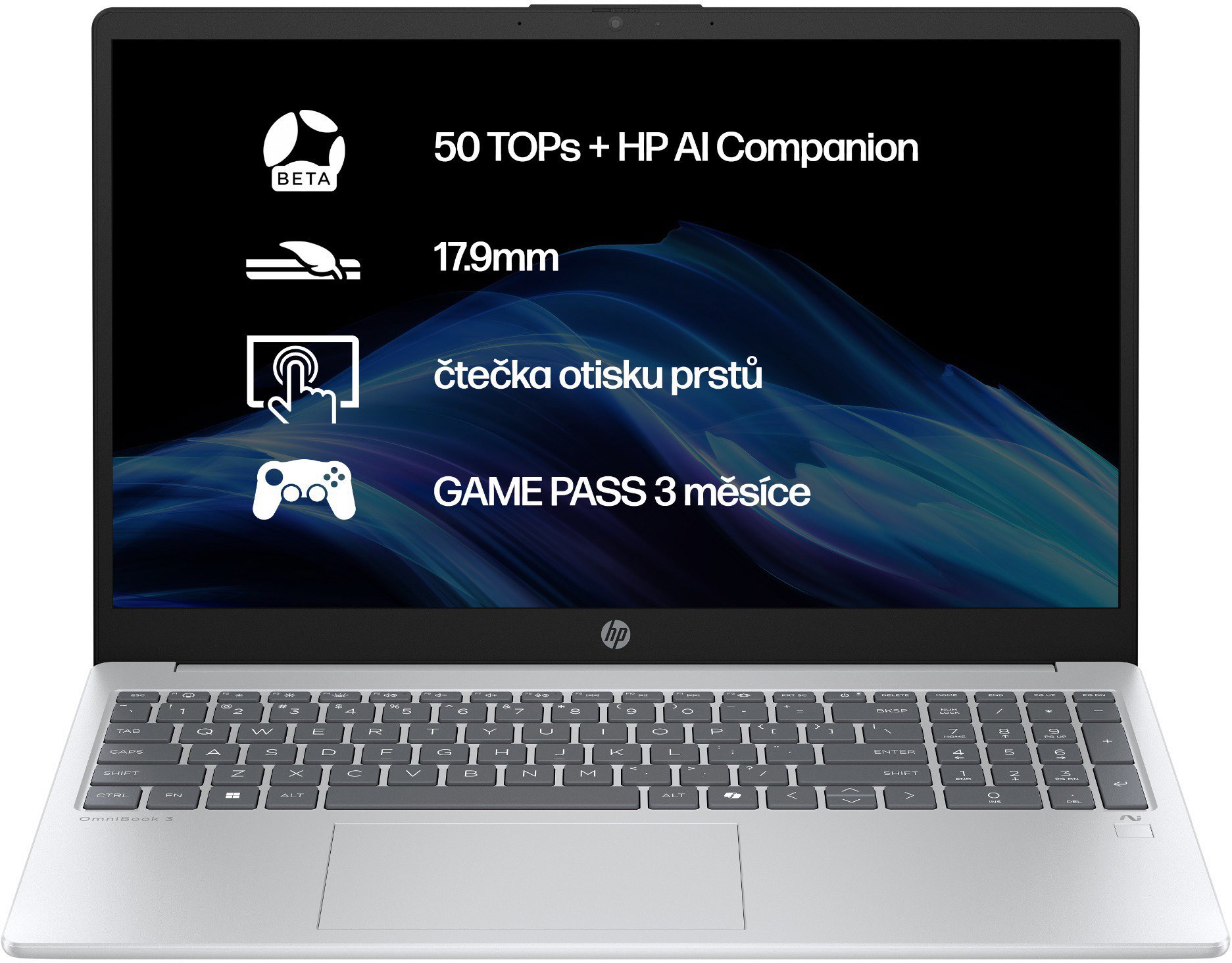 HP OmniBook 3 AI 15-fn0001nc Glacier Silver