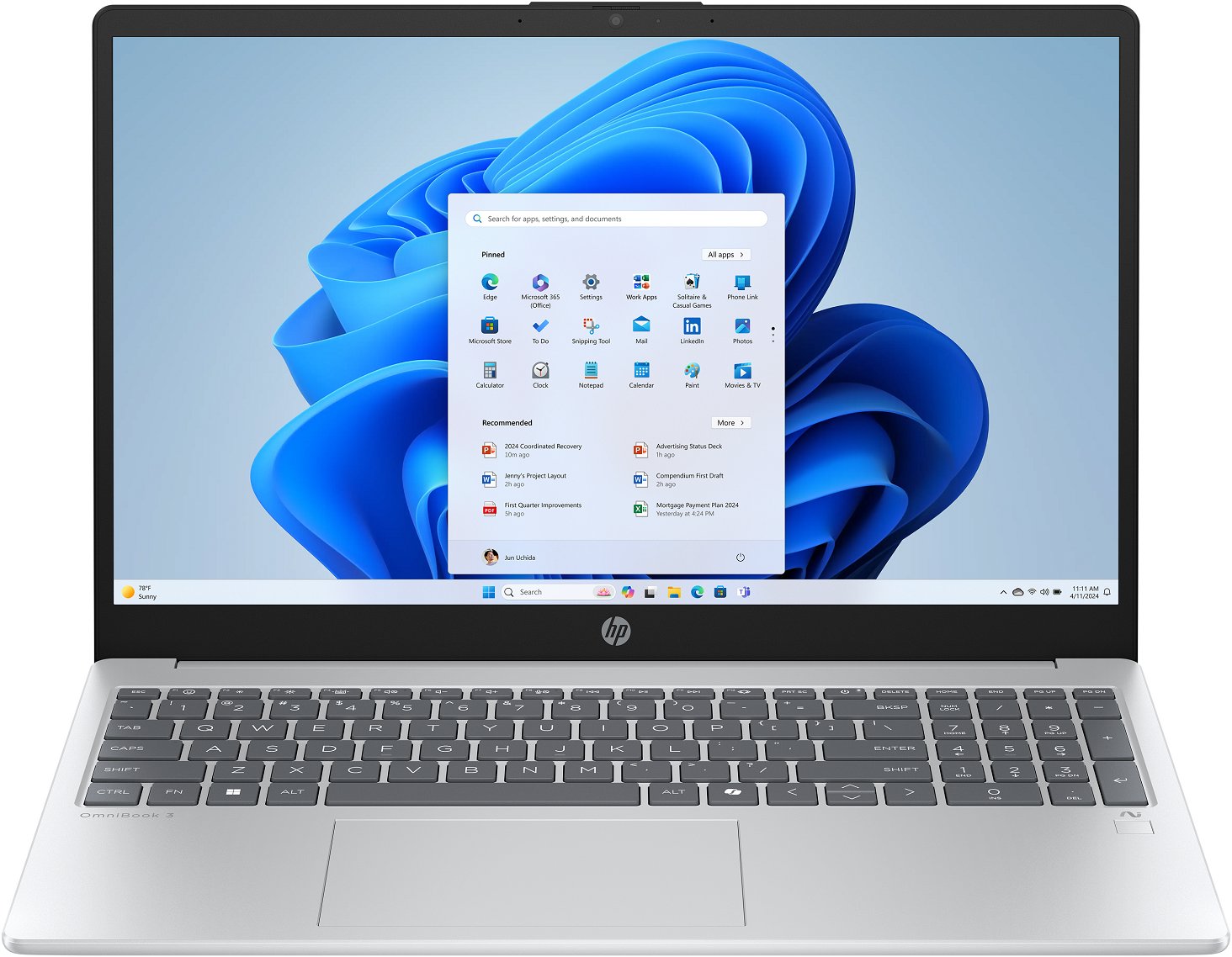 HP OmniBook 3 AI 15-fn0000nc Glacier Silver