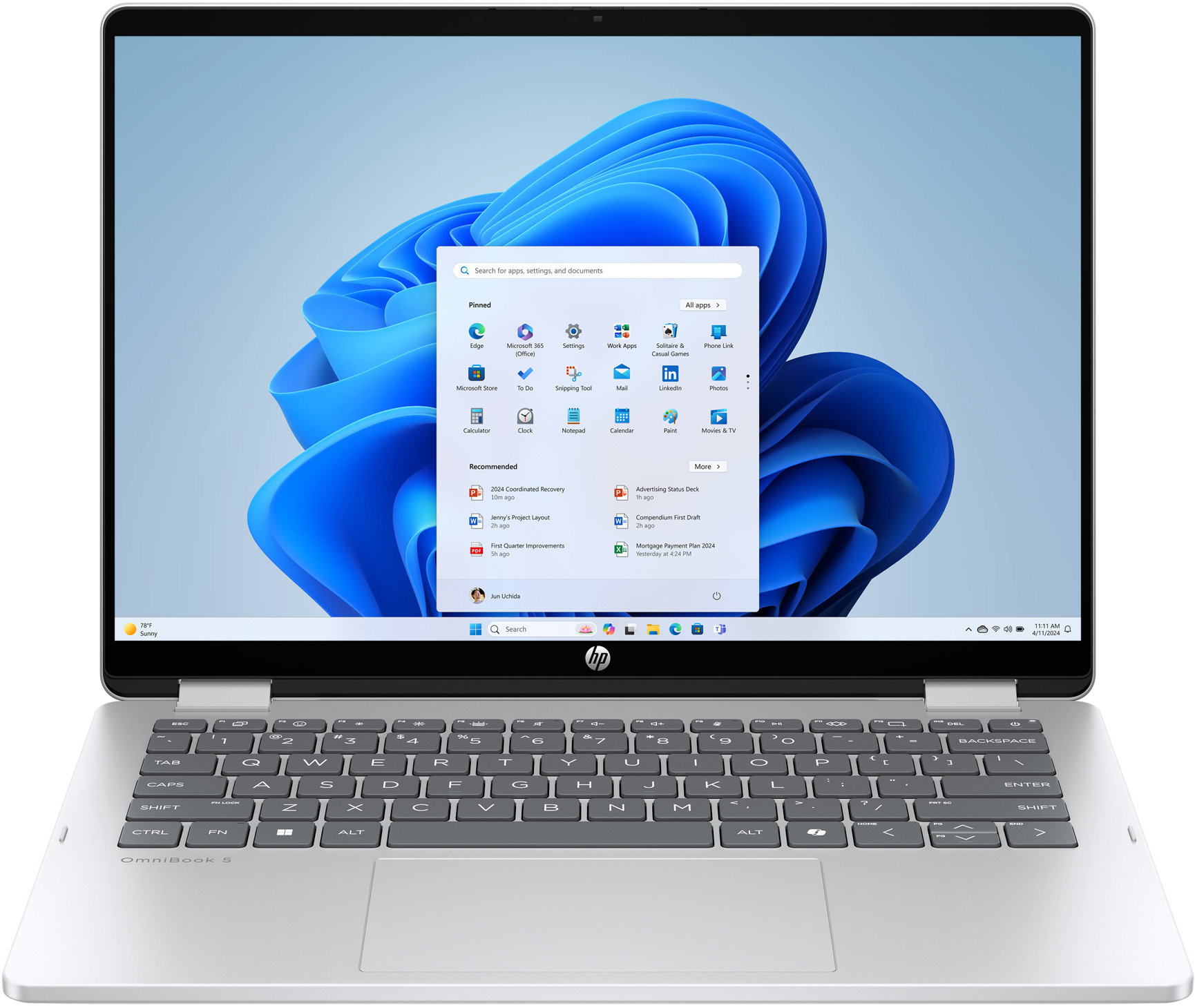 HP OmniBook 5 Flip 14-fp0900nc Glacier Silver