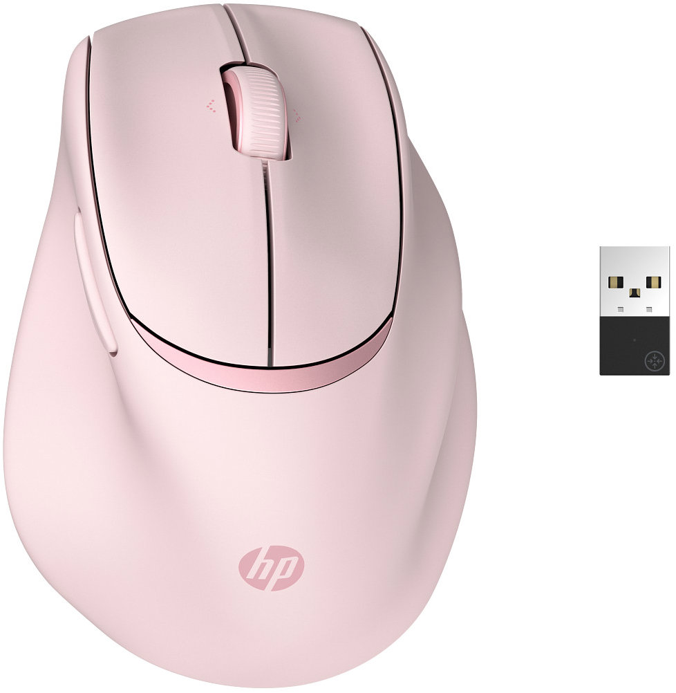 HP 720M Capacitor Tilt Ergonomic Mouse Pink