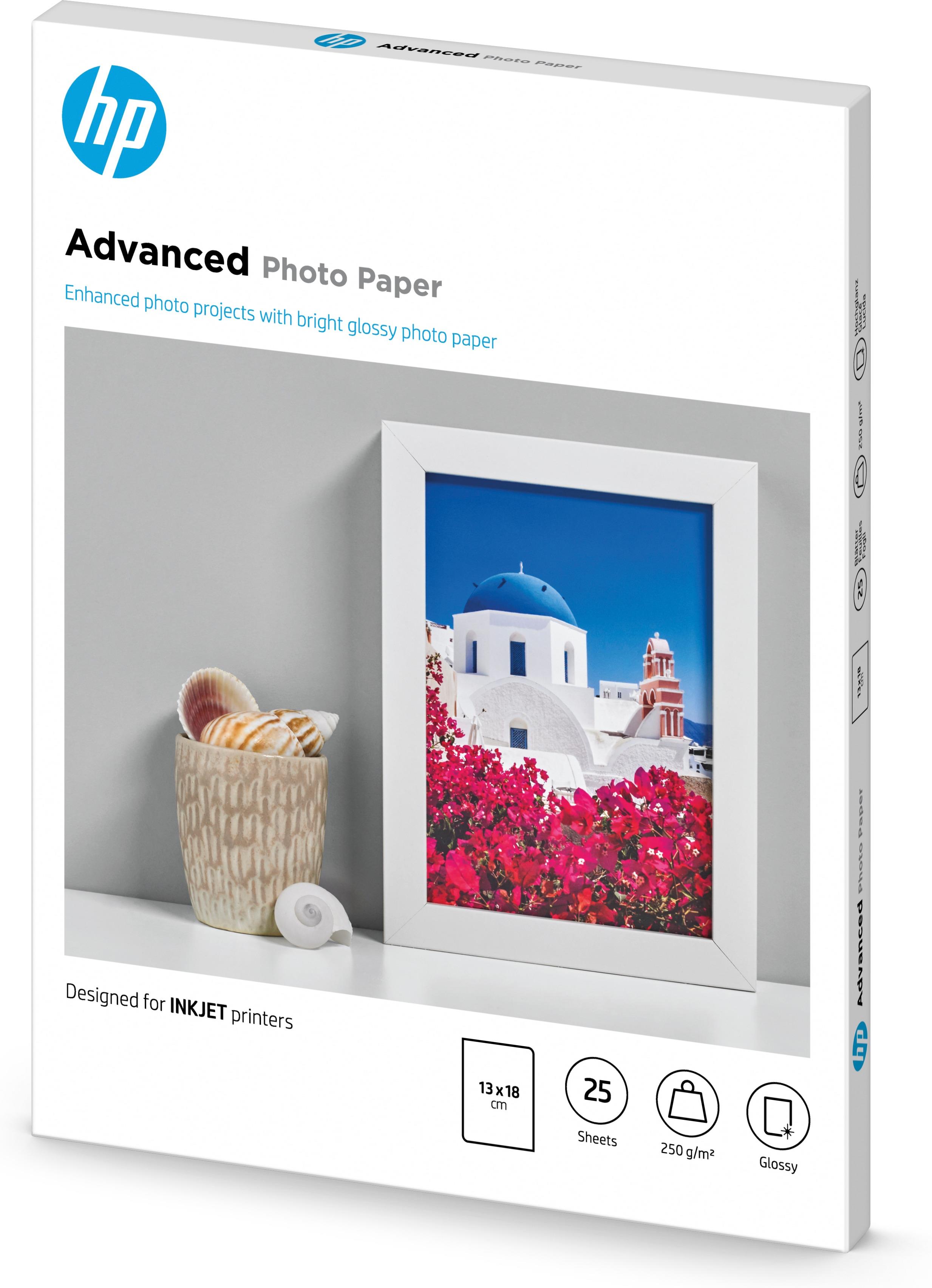 HP ADVANCED GLOSSY PHOTO PAPER 25SHT 13 × 18 cm 250 g/QM