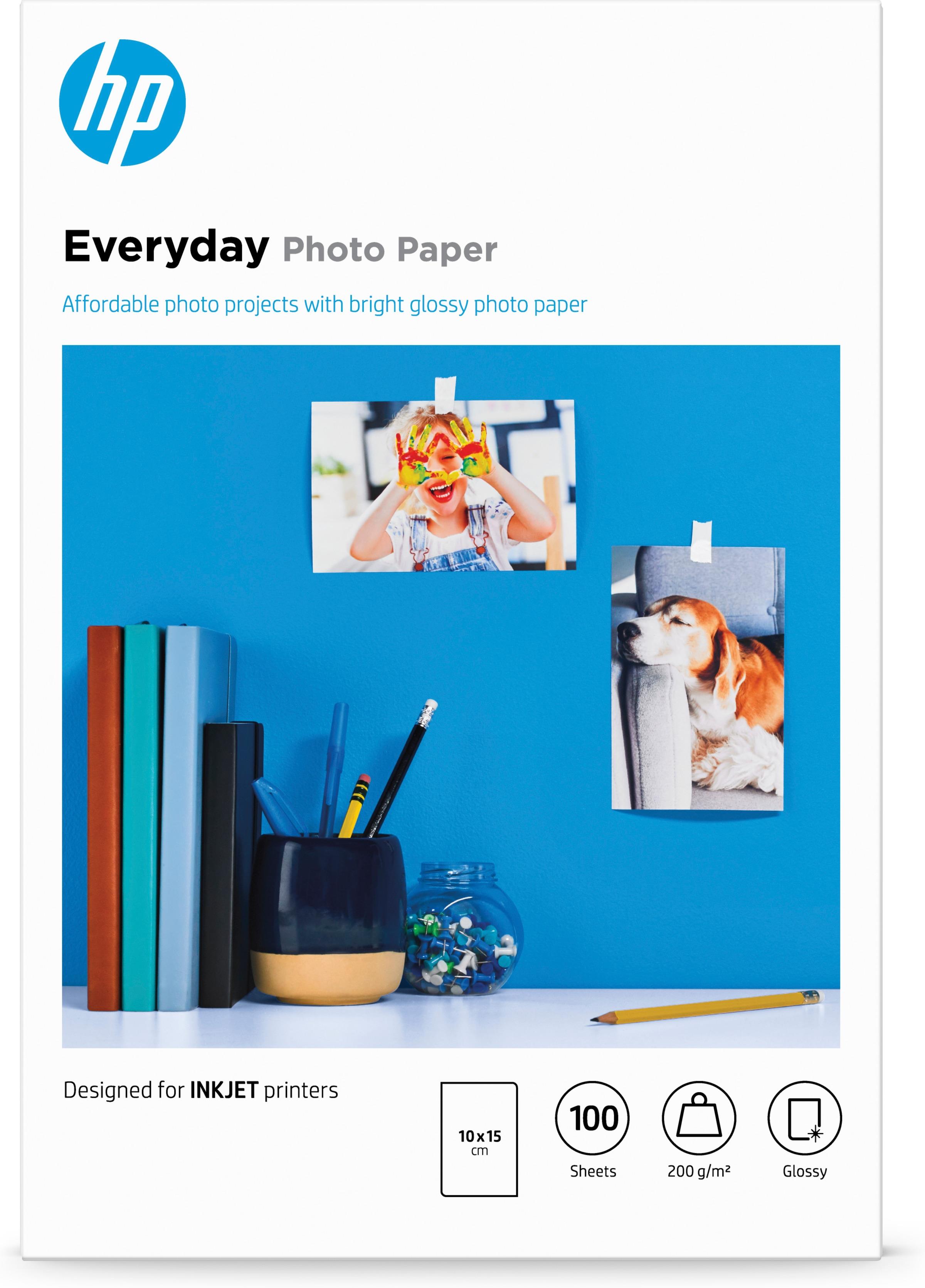 HP EVERYDAY GLOSSY PHOTO PAPER 100 SHT/10 × 15 cm