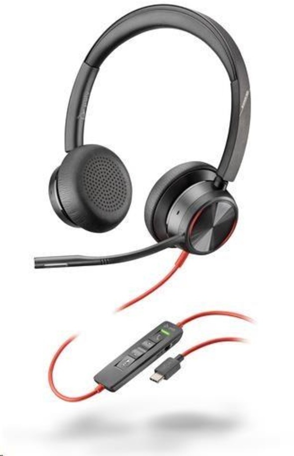 HP Poly Blackwire 8225 Stereo USB-C, USB-C/A adaptér