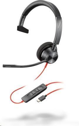 HP Poly Blackwire 3310 mono USB-C, USB-C/A adaptér