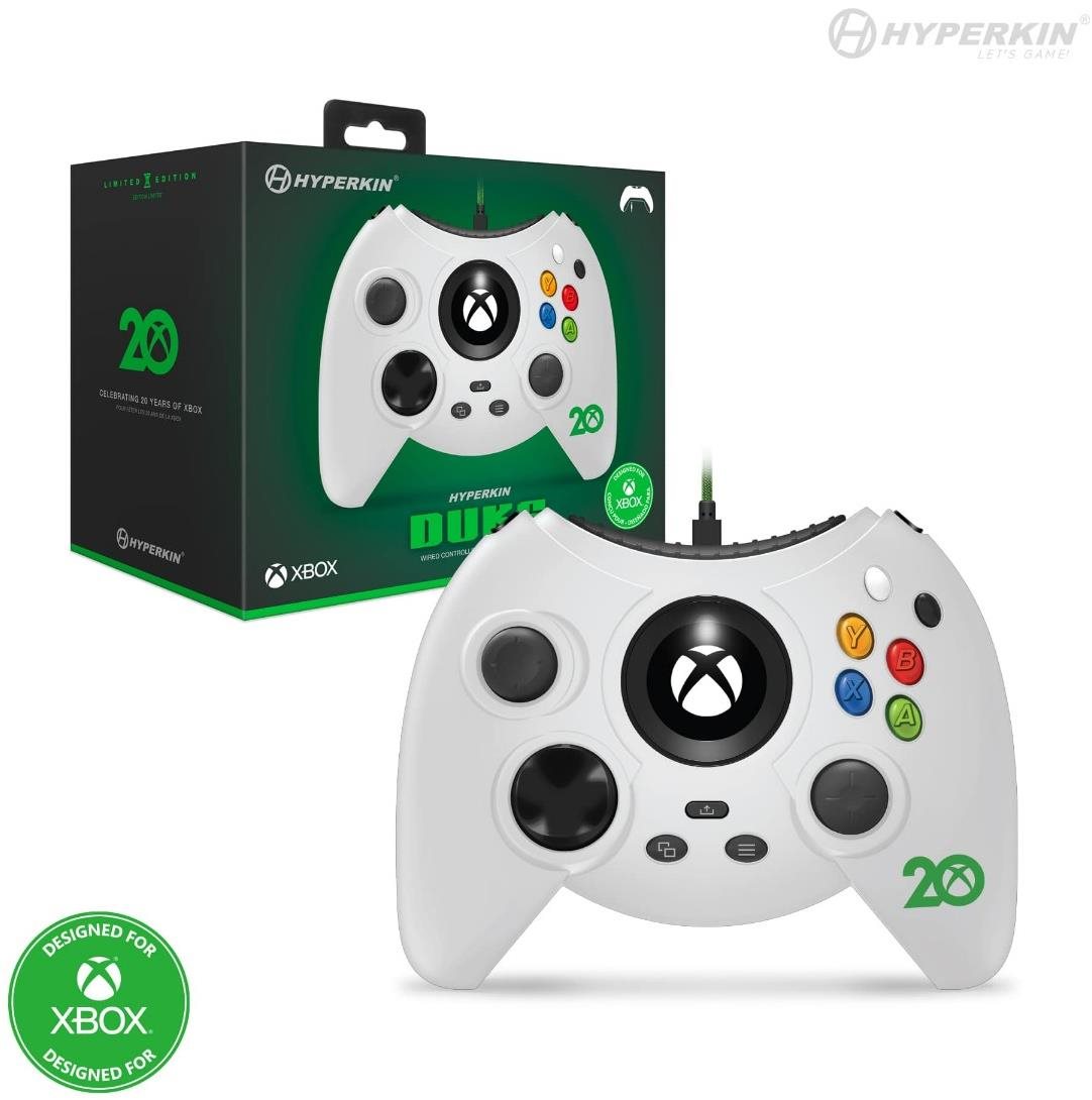 Hyperkin Duke Wired Controller (Xbox 20. Ann. LE) (White) Official Licensed by Xbox
