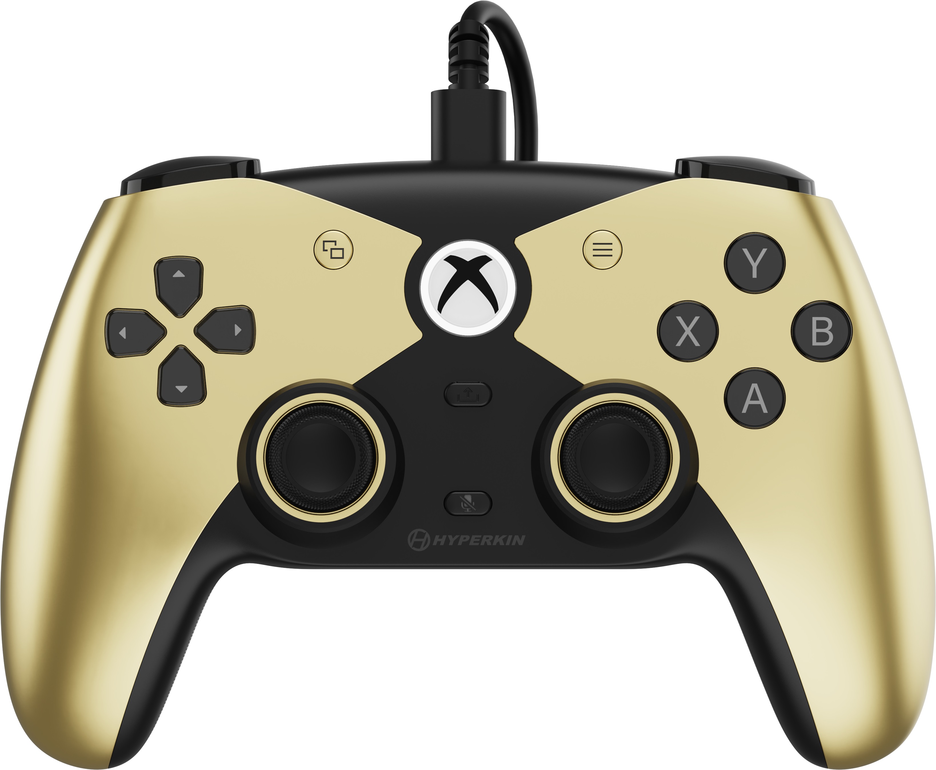 Hyperkin Competitor Wired Controller for Xbox Series|One/Win 11|10 (Gold) Licensed by Xbox