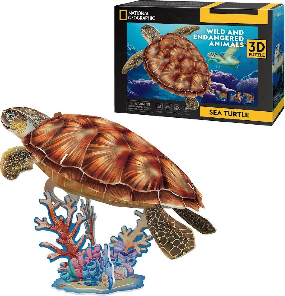 CUBICFUN 3D puzzle National Geographic: Morská korytnačka 31 dielikov