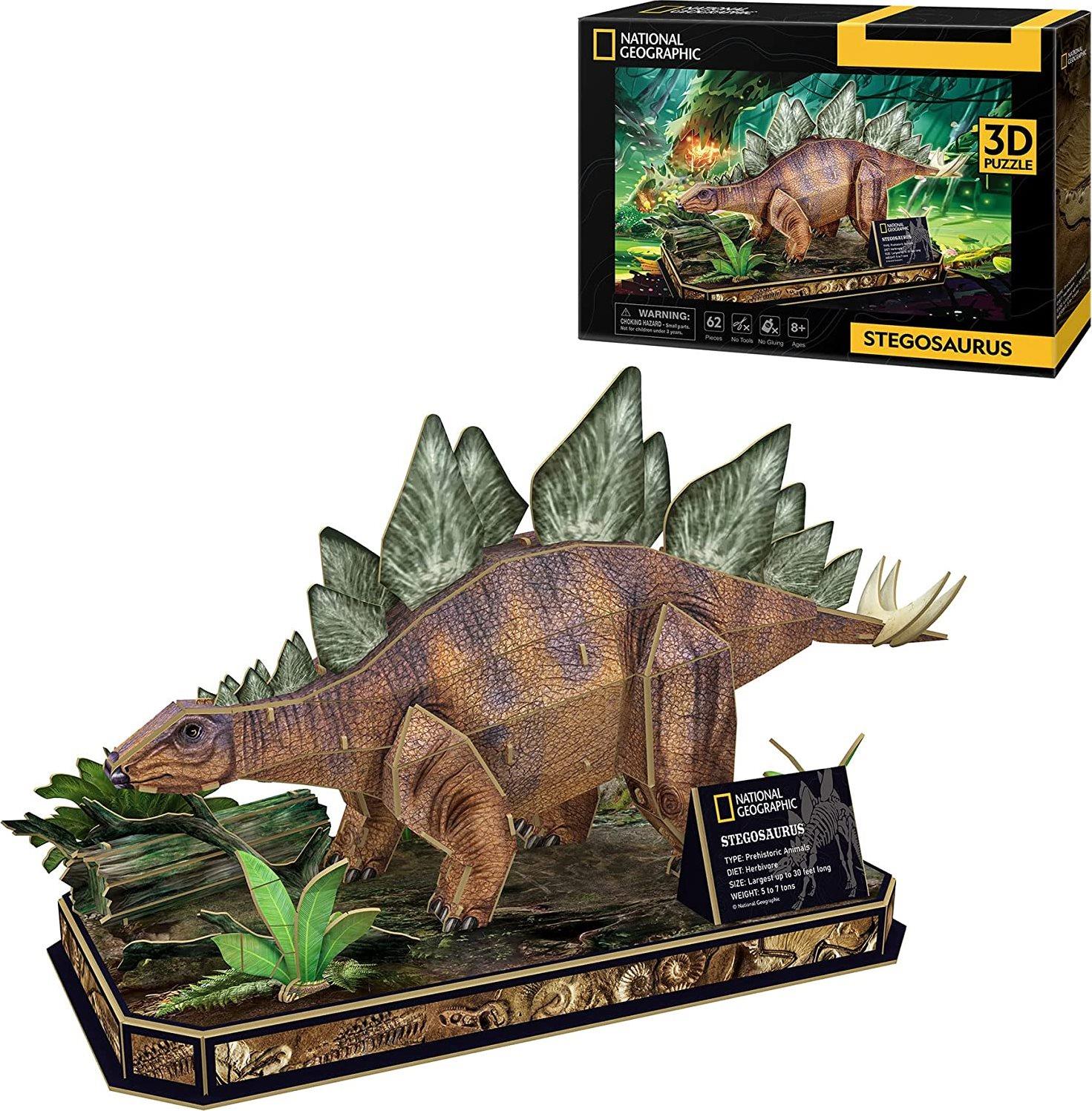 CUBICFUN 3D puzzle National Geographic: Stegosaurus 62 dielikov