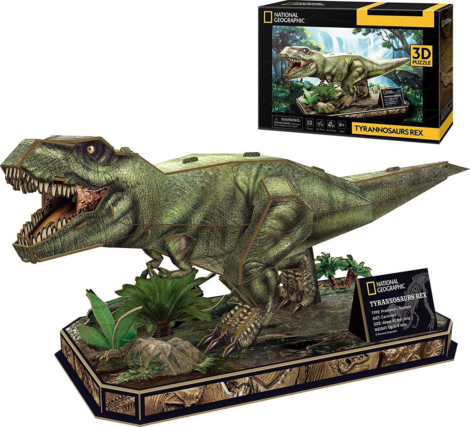 CUBICFUN 3D puzzle National Geographic: Tyrannosaurus Rex 52 dielikov
