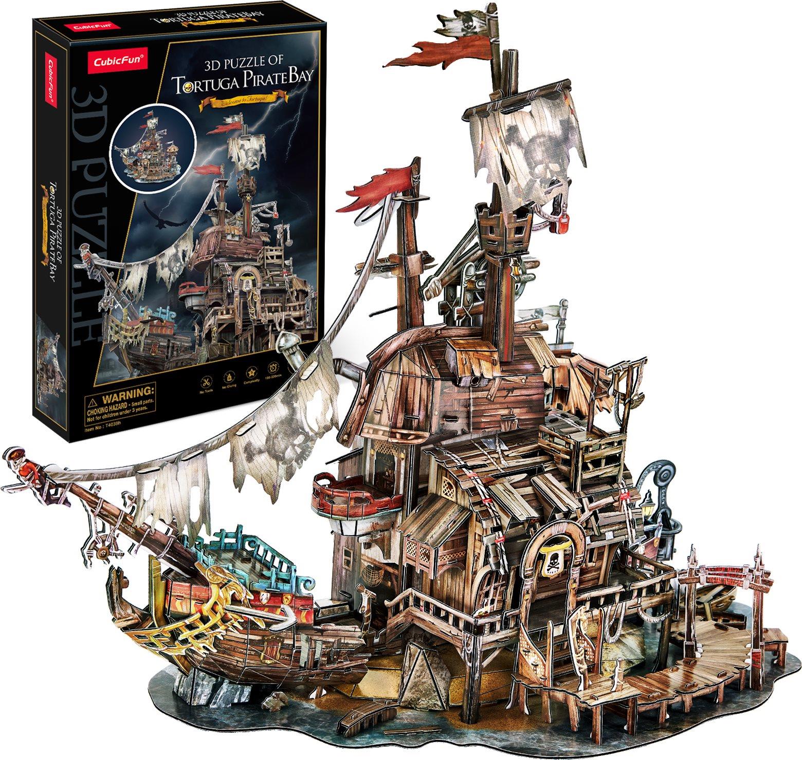 CUBICFUN 3D puzzle Pirátsky prístav Tortuga 218 dielikov