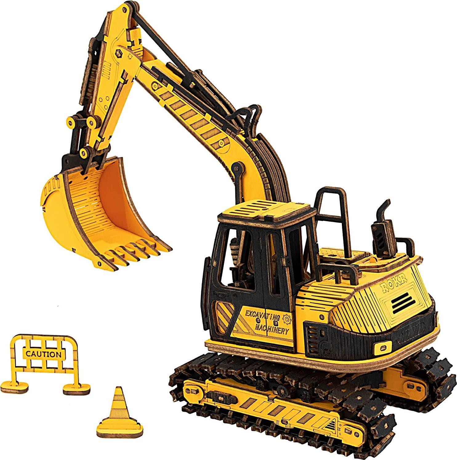 ROBOTIME Rokr 3D drevené puzzle Bager 395 dielikov