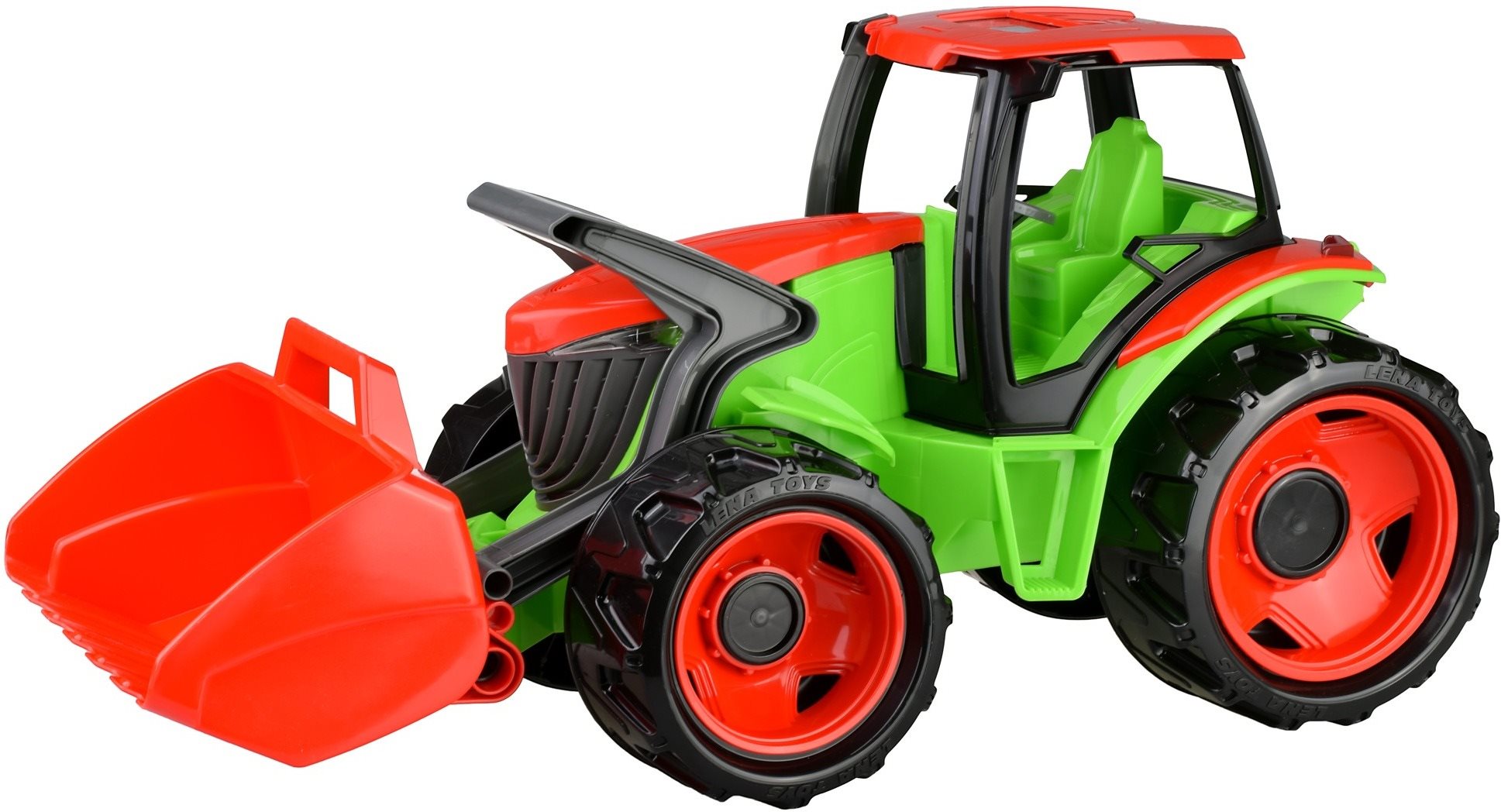 Lena Traktor s lyžicou, zelenočervený