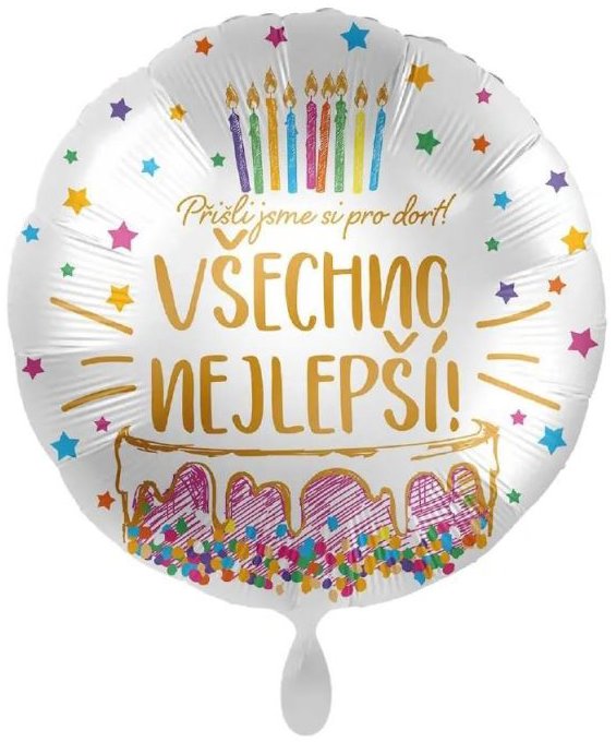 AMSCAN Balón fóliový – všetko najlepšie, 43 cm