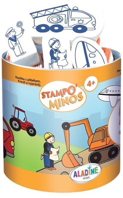Aladine Dětská razítka Stroje