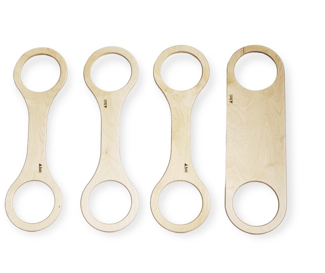 BaaVi Drevené mostíky Balance Play sada 3 + 1