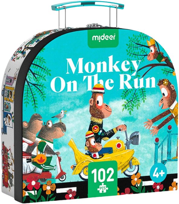 Mideer Opice na útěku puzzle 102 dílků