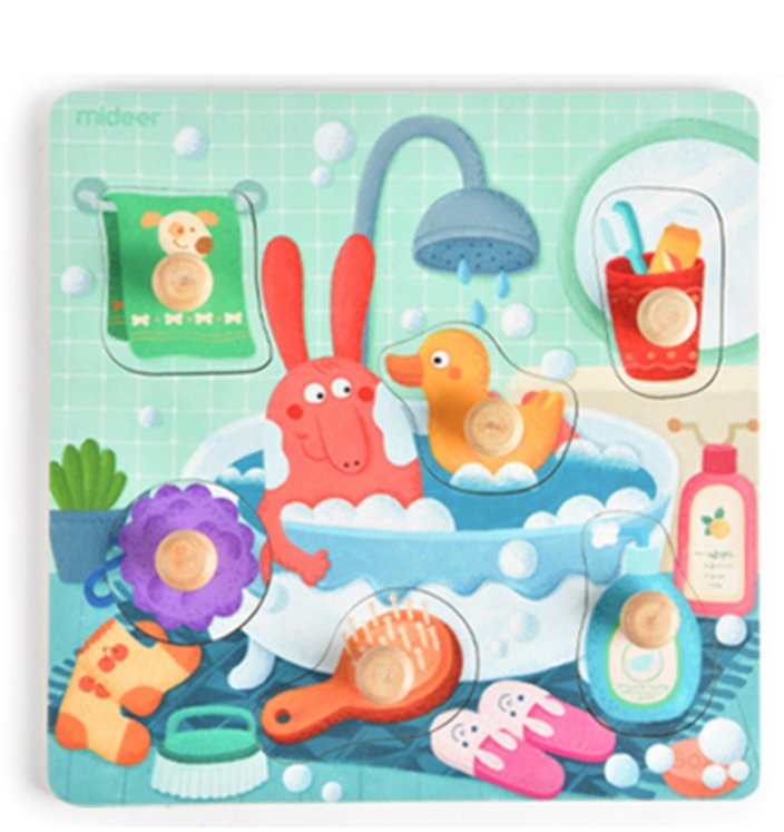 Mideer Koupelna vkládací puzzle 6 dílků