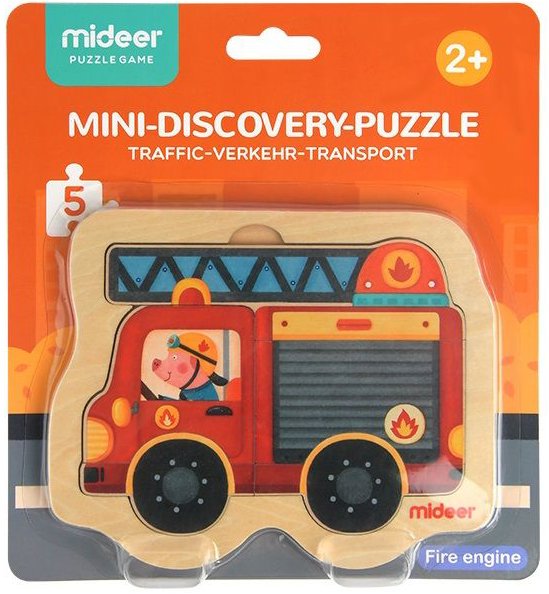 Mideer Baby puzzle Hasičské auto 5 dielikov