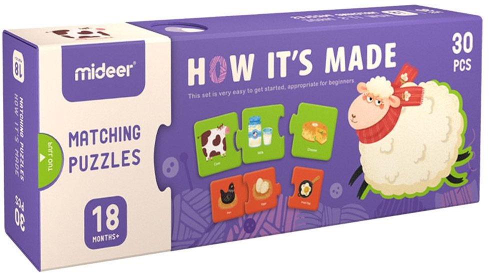 Mideer Jak se vyrábí srovnávací puzzle 30 dílků