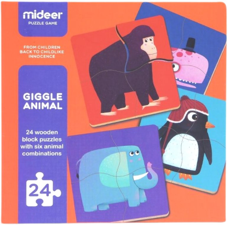 Mideer Set puzzle Chichotající zvířata 24 dílků