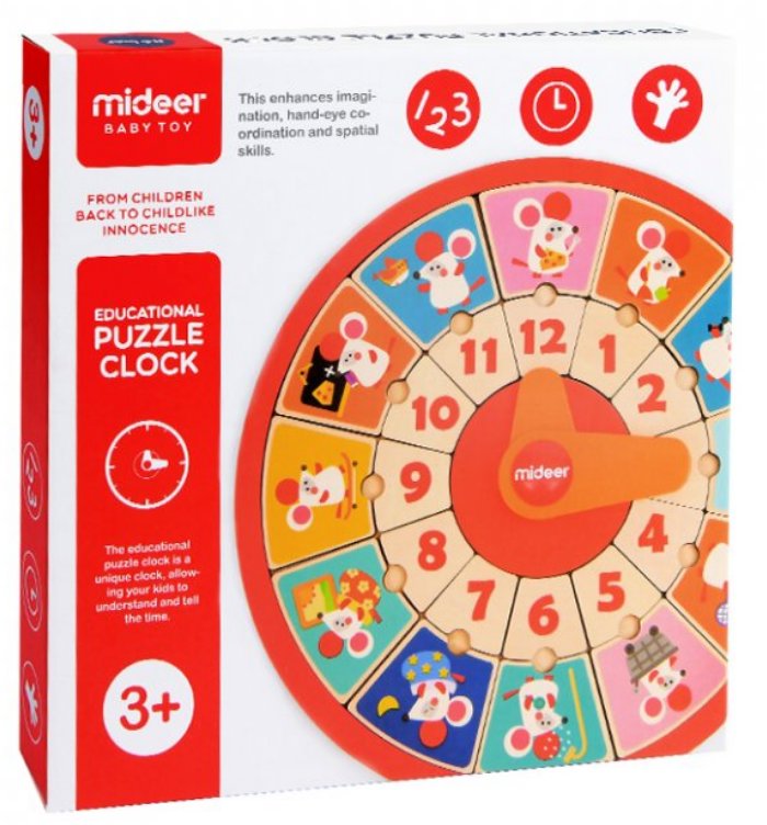 Mideer Hodiny s myškami puzzle 24 dielikov