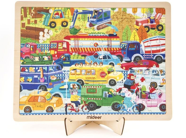 Mideer Rušný provoz puzzle 100 dílků