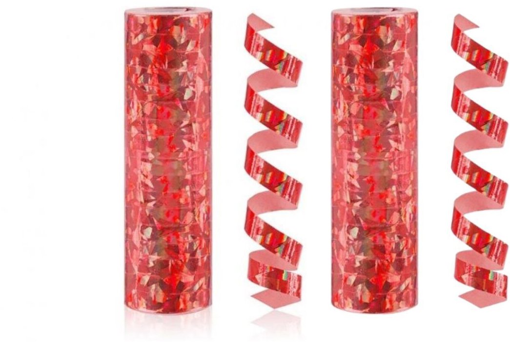 GoDan Serpentína holografická červená, 400 cm, 2 ks