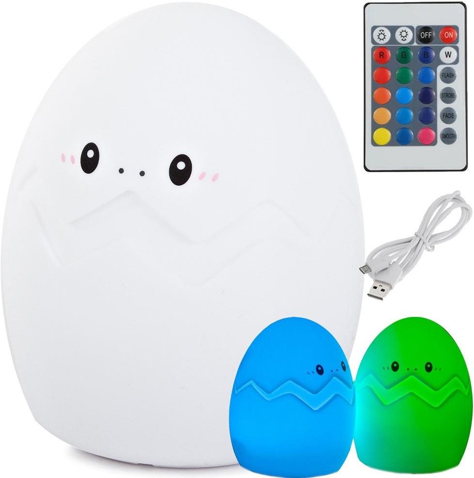 Verk nočná RGB lampička dotyková vajíčko USB s diaľkovým ovládaním