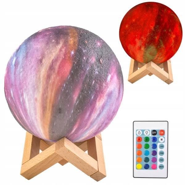 ISO Lampička farebný Mesiac 15 cm 16 farieb