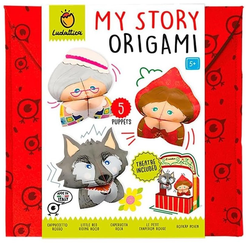 Ludattica Môj príbeh Origami – Červená Čipočka + kartónové divadlo