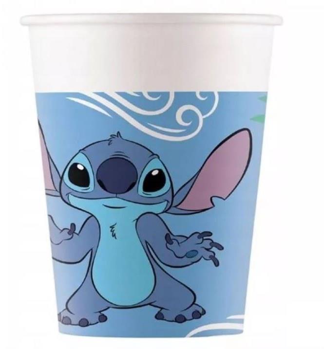 GODAN Papierové tégliky Stitch a Angel, 200 ml, 8 ks