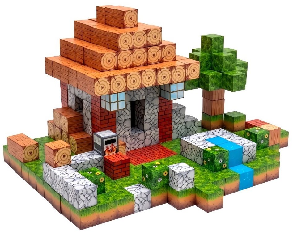 iMex Toys Magnetická stavebnica 312 ks v štýle minecraft CH1320