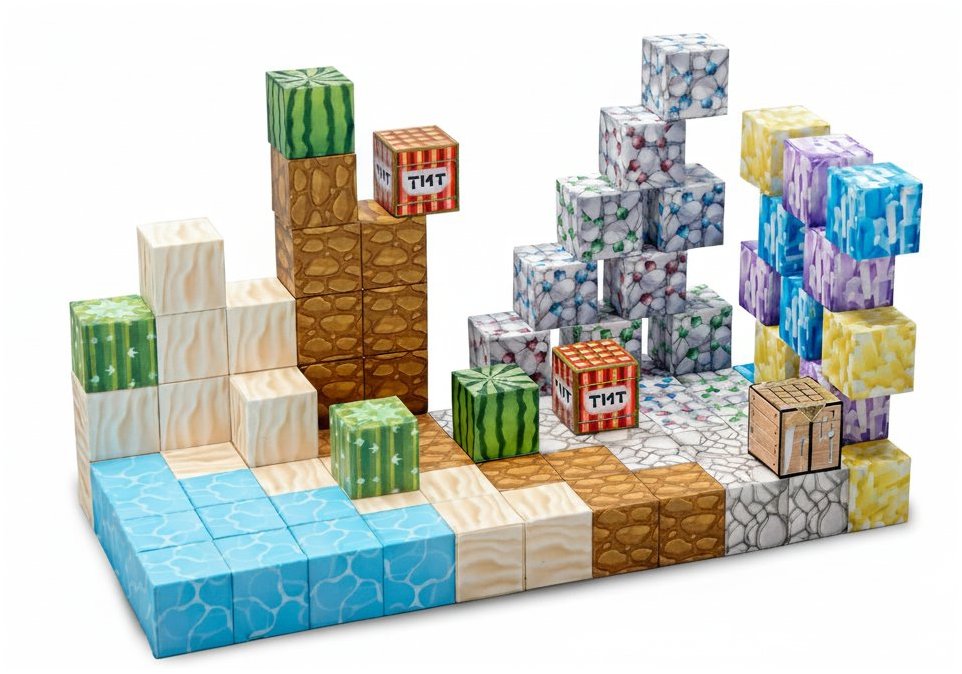 iMex Toys Magnetická stavebnica 88 ks v štýle minecraft CH1318
