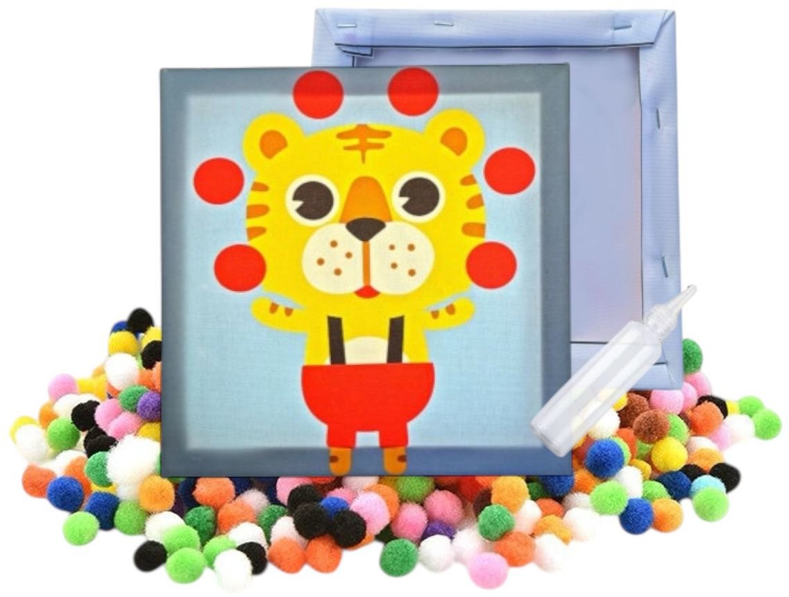 Pom Pom brmbolcový obrázok Tiger