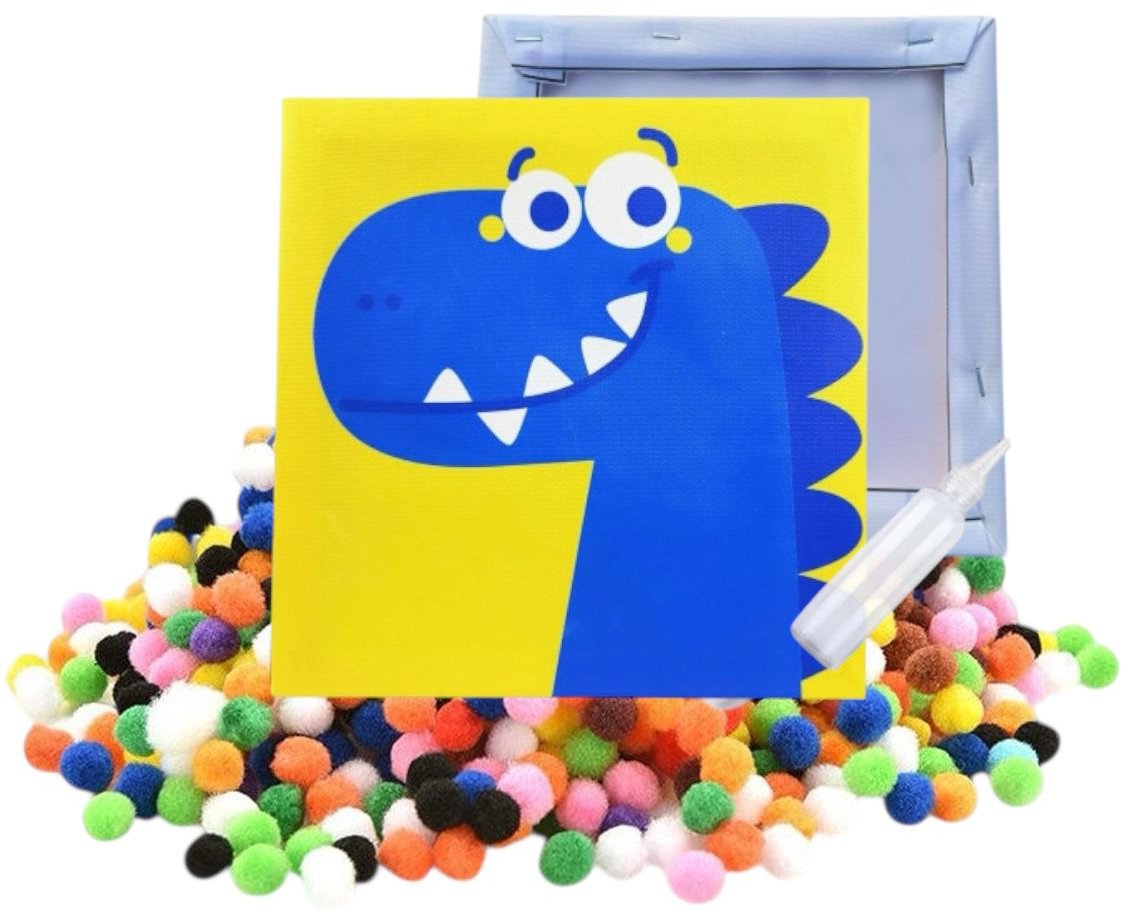 Pom Pom brmbolcový obrázok Dinosaurus