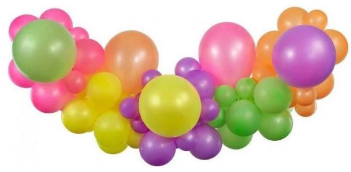 SMART BALLOONS Balóniková girlanda, sada neón, 300 × 65 cm