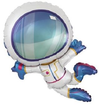 FLEXMETAL Balón fóliový kosmonaut, vesmír - 60 cm