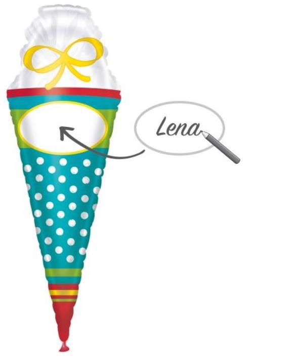 Amscan Fóliový balónik Kornút do školy 70 cm