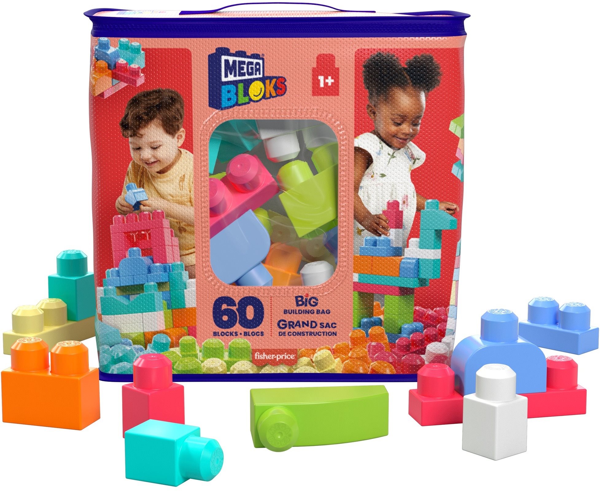 Mega Bloks Vrece kociek pre dievčatá (60 ks)