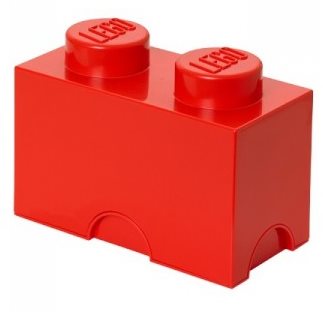 LEGO Úložný box 125 × 250 × 180 mm – červený